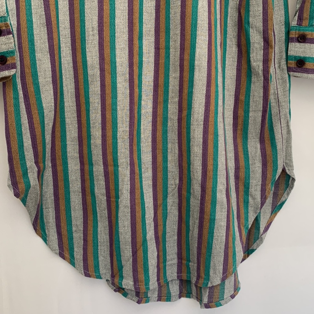 Isabel Marant Striped Midi Dress in Teal, Purple, Brown - Picture 6 of 14
